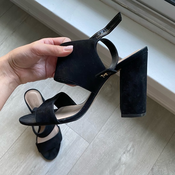 Aldo Black Suede Heels - Picture 3 of 6